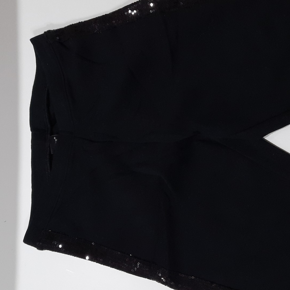 NWT HUE BlackSequin Tuxedo Legging SZ XS